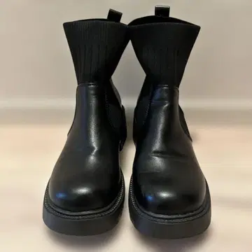 사이드 고어 부츠 블랙 24cm