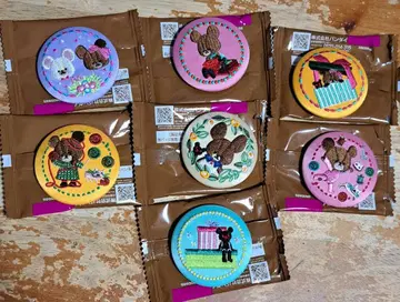 자수 캔 배지 곰 학교