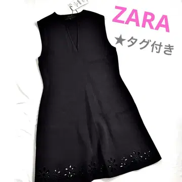 택 포함 ZARA 컷워크 니트 원피스