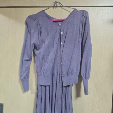 MISCH MASCH 퍼플 가디건 스커트 38