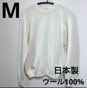 바니스뉴욕 아이보리 화이트 크루넥 니트 M 일본제