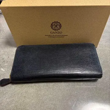 간조 GANZO 리자드 라운드 지퍼 장지갑