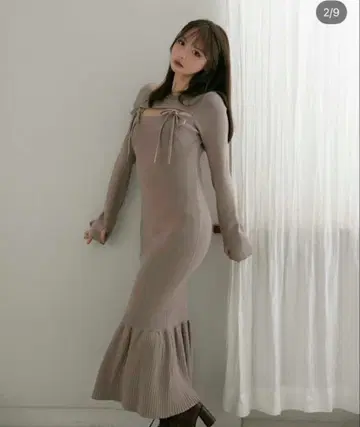 ANDMARY bebe 니트 드레스 그레이지