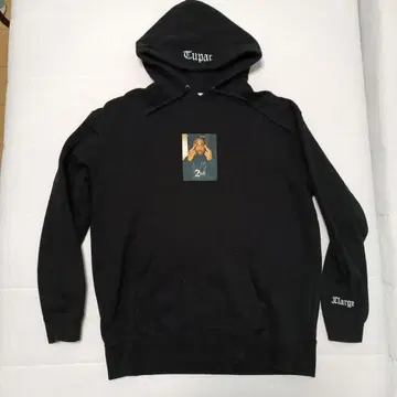 2pac 블랙 후드티 L 사이즈