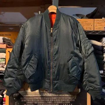 90s 빈티지 MA-1 봄버 자켓 그레이 네이비