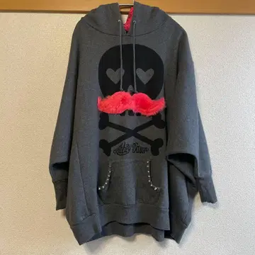 Abbey Dawn 스컬 디자인 판초 후드티