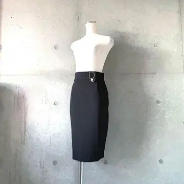 택 포함 새상품 D 펄 블랙 타이트 스커트 S