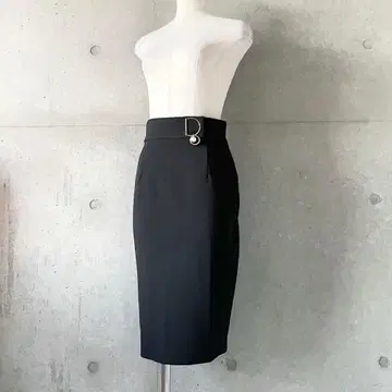 택 포함 새상품 D 펄 블랙 타이트 스커트 S