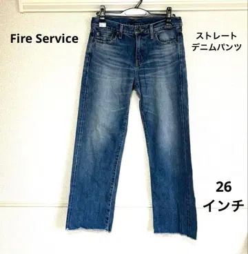 FireService 스트레이트 데님 팬츠 26인치 L 사이즈 블루