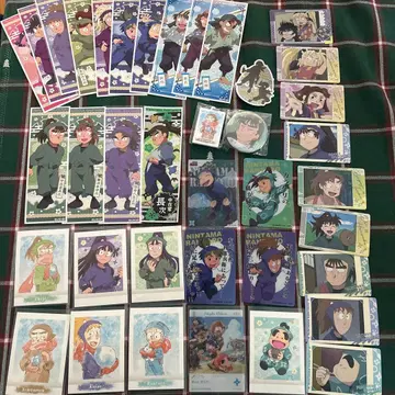 닌타마 란타로 카드와 스티커 등 여러 가지