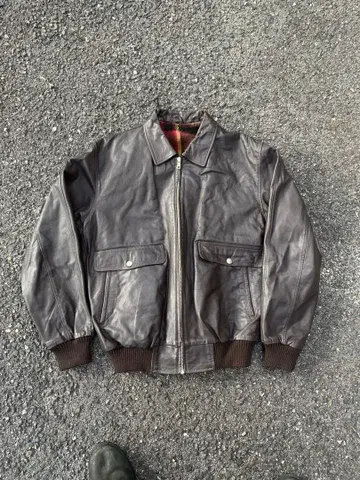 80s~90s G1 계 소가죽 브라운 가죽 자켓