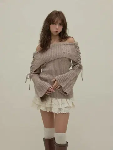 Andmary Corrie lace knit set up