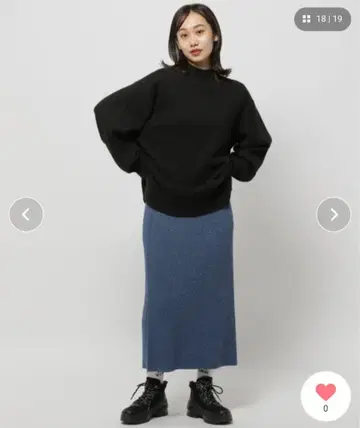 niko and - 블랙 니트 긴팔