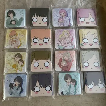 하스노소라 세가 럭키 쿠지 E상 스퀘어 캔뱃지 8인 세트