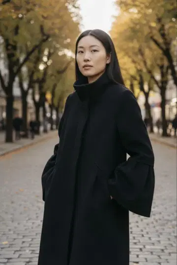 여성용 알파카 코트 유마 코시노 코트 YUMAKOSINO