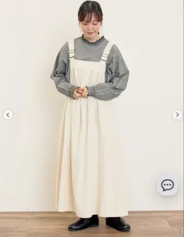 2025년 구매 samansa mos2 앞 턱 오버롤 스커트 아이보리