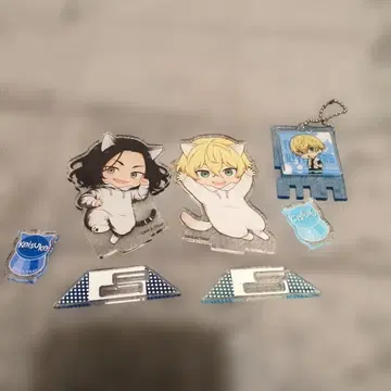 고양이 복권 동리베 치후유 바지 아크릴 스탠드 2개 세트 + 극락탕 덤