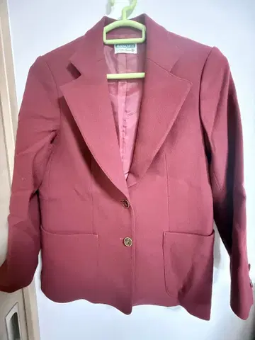 버건디 노카라 자켓 빨간색 11호 M~L 사이즈