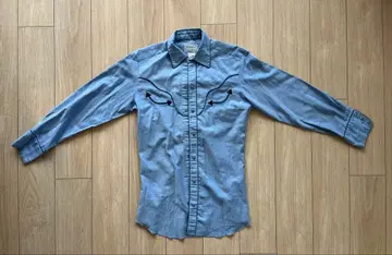 HbarC 블루 데님 웨스턴 셔츠