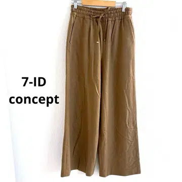 7-ID concept. 울 와이드 팬츠 베이지 L 루즈핏