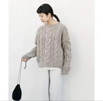 택 포함 새상품 카구레 페루 아란 크루넥 니트 어반 리서치 도어스