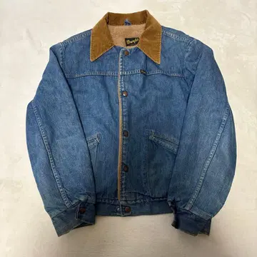 빈티지 Wrangler 데님 자켓, 보아 달린 옷깃 코듀로이!!