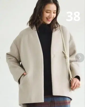 그린 라벨 릴랙싱 빅토리아 울 하프 코트 38