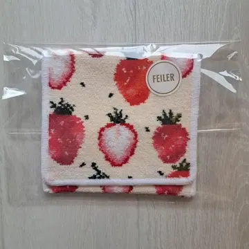 새상품 페이러 FEILER 스트로베리 도트 손수건 파우치