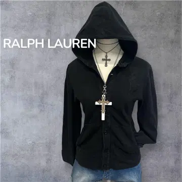 [레어] 랄프 로렌 빅포니 후드티 올블랙 검정 자수 90s