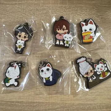 6개 세트 터보 바바아 투성이 러버 키링 단단단