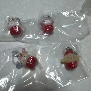 딸기 메지루시 액세서리 산리오 캐릭터즈 컴플리트 4개