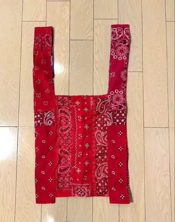 MIYAGIHIDETAKA 빈티지 반다나 구축 백 레드