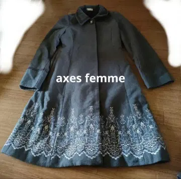 axes femme 자수 롱 코트 M