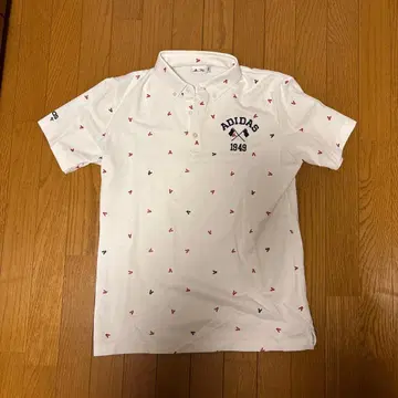 adidas 피케 셔츠 M 사이즈 화이트 핑크