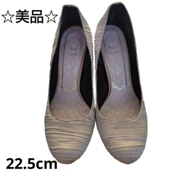 새상품급 7cm 힐 베이지 골드 결혼식 펌프스 포멀