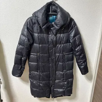 STILE BENETTON 후드 부착 다운 자켓 블랙