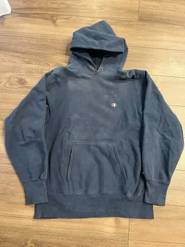 90s Champion reverse weave 후디 네이비