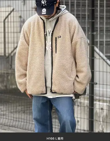 JAVA 2way 리버서블 보아 블루종 블랙 베이지