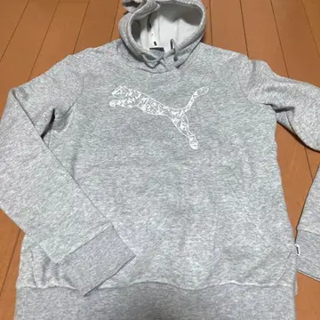 PUMA 그레이 후드 부착 후드티