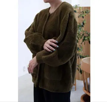 카베사로쏘 크루넥 샤기 가디건