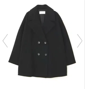 프로포션 드레싱 A 라인 미들 코트 블랙 피코트 M 사이즈