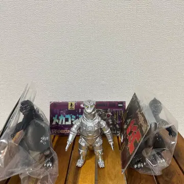 CCP 미들 사이즈 고질라 대 메카고질라 소프트 비닐 3체 세트