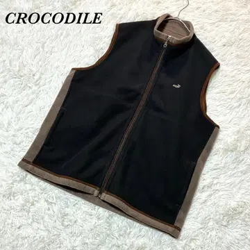 크로커다일 집업 베스트 LL 블랙/브라운 캐주얼 방한 아웃도어