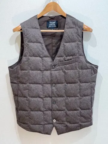 TAION ORIHICA 별주 퀼팅 다운 베스트 XL 브라운