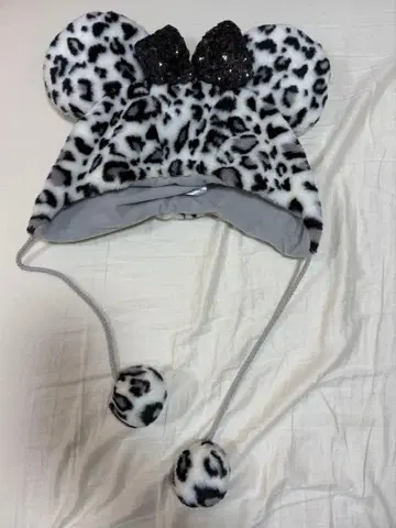 레오파드 무늬 미니 팬캡