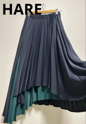 HARE 랜덤 플리츠 스커트 롱 스커트