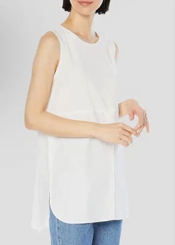 미라 오웬 셔츠 레이어드 케이블 풀오버