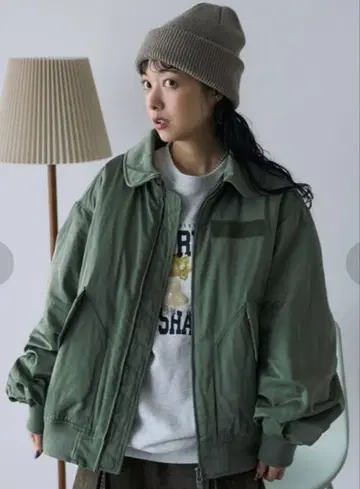 freak's store 개더 밀리터리 블루종