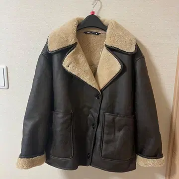 ZARA 무스탕 자켓 브라운 XS