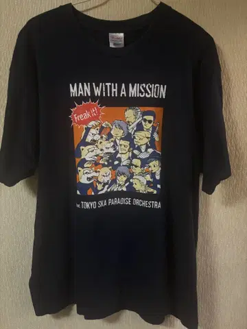 MAN WITH A MISSION 스카파라 콜라보T셔츠 XL